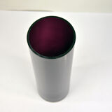1980s Minimalist, Large Hyalite Glass Vase Borske Sklo, Czechoslovakia