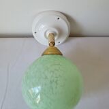 Wall lamp in Clichy glass and porcelain