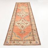 3x11 Red & Beige Oriental Vintage Runner Rug, 107x336Cm