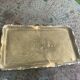 Large rectangular tray in vintage, artisanal and oriental hammered metal