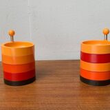 Extendable space-age pivoting bowls from the mid-century by Emsa, 1960s, set of 2.