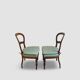 Antique Victorian era ballon back chairs and stool