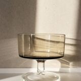 8 glasses of champagne 70 ́s in smoked glass