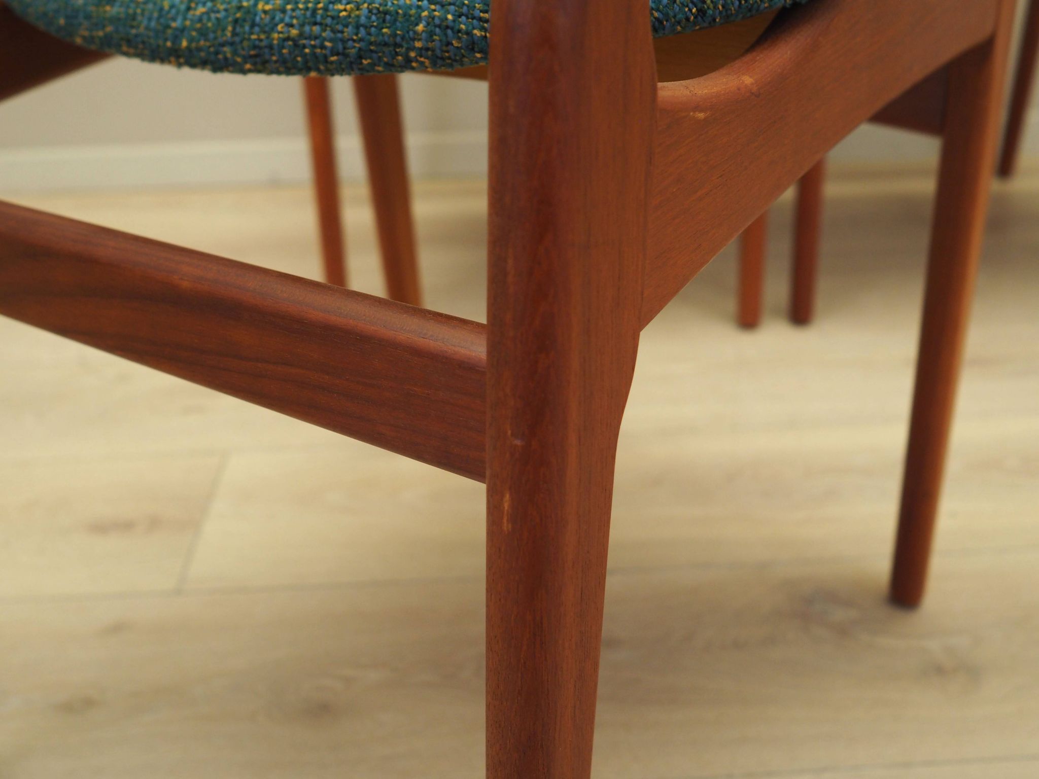 Set of six teak chairs, Danish design,  N. & K. Bundgaard Rasmussen