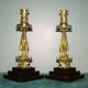 Rare paire de chandeliers en bronze XIX siècle