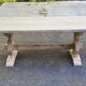 Renovated monastery dining table in ash, 180cm.