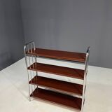 Étagère chromée Bauhaus en acier plié et tôle, Europe années 1930