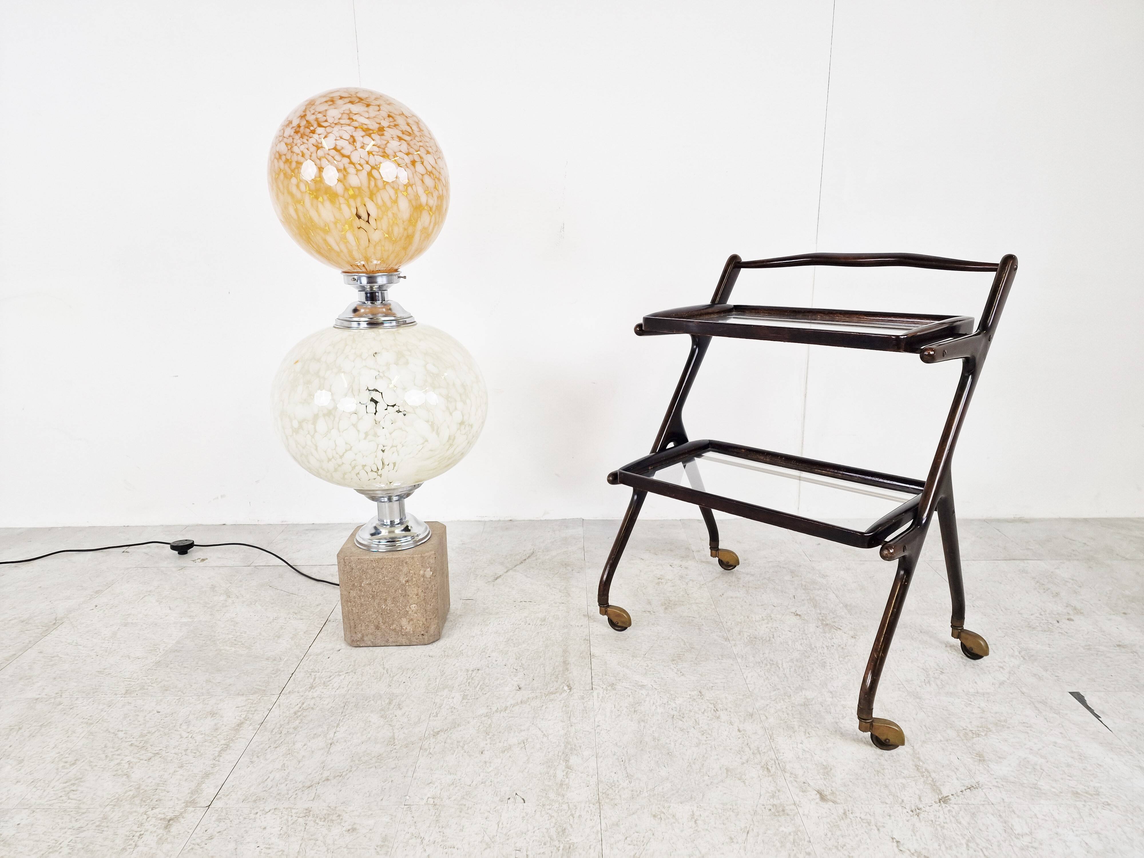 Vintage Mazzega floor lamp with marble, 1960s