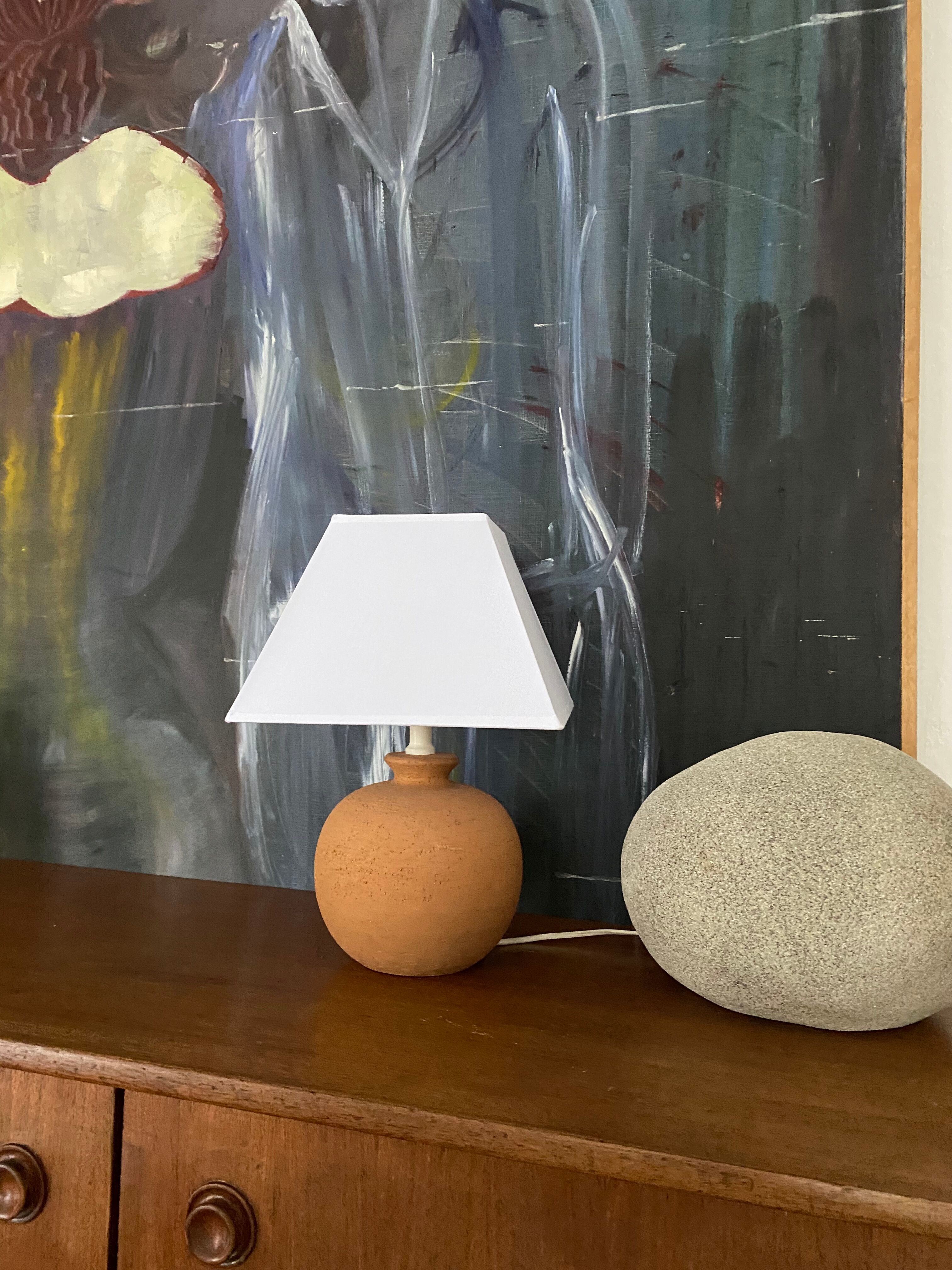 Vintage terracotta ball lamp