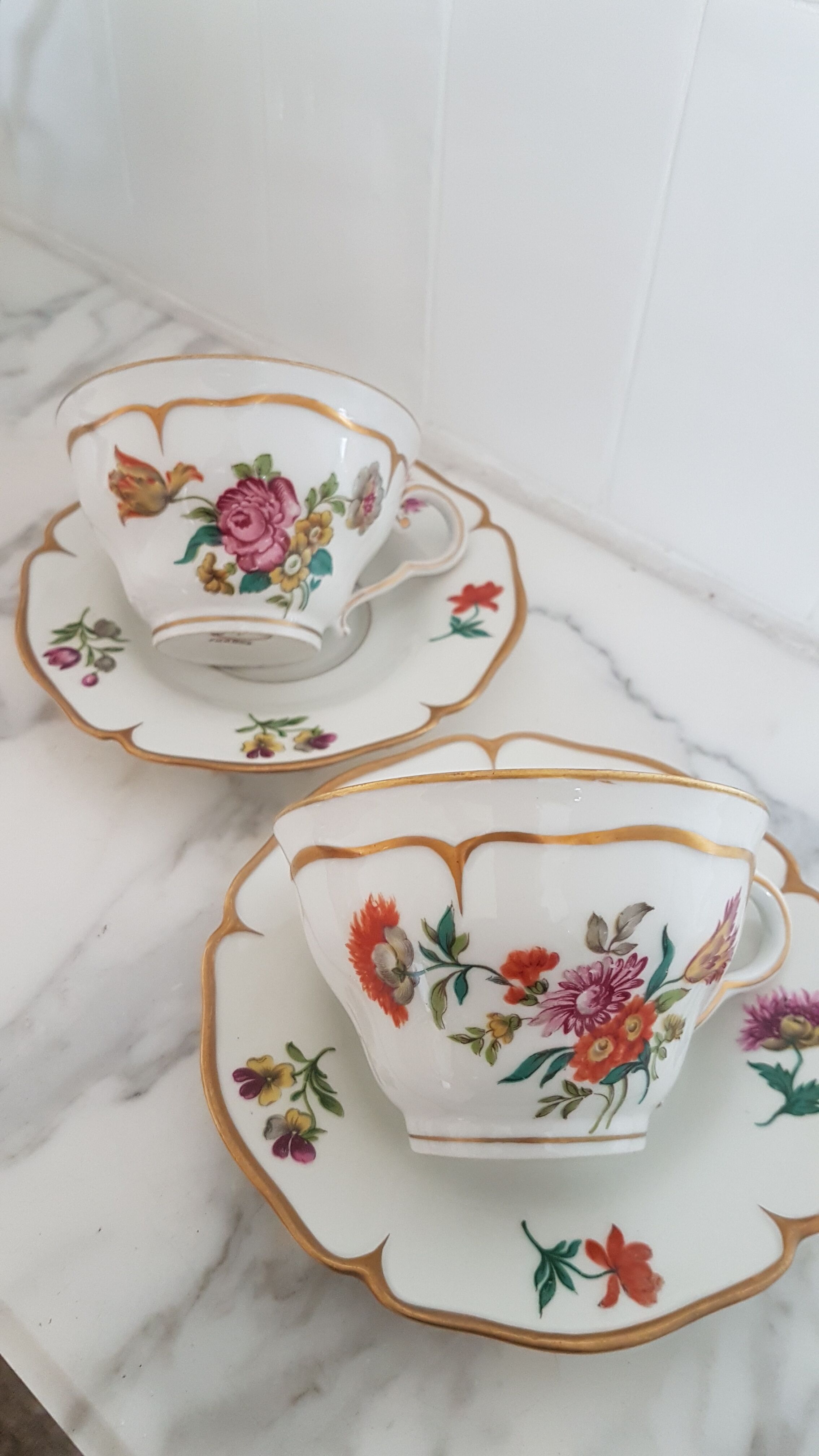 Fine porcelain tea service
