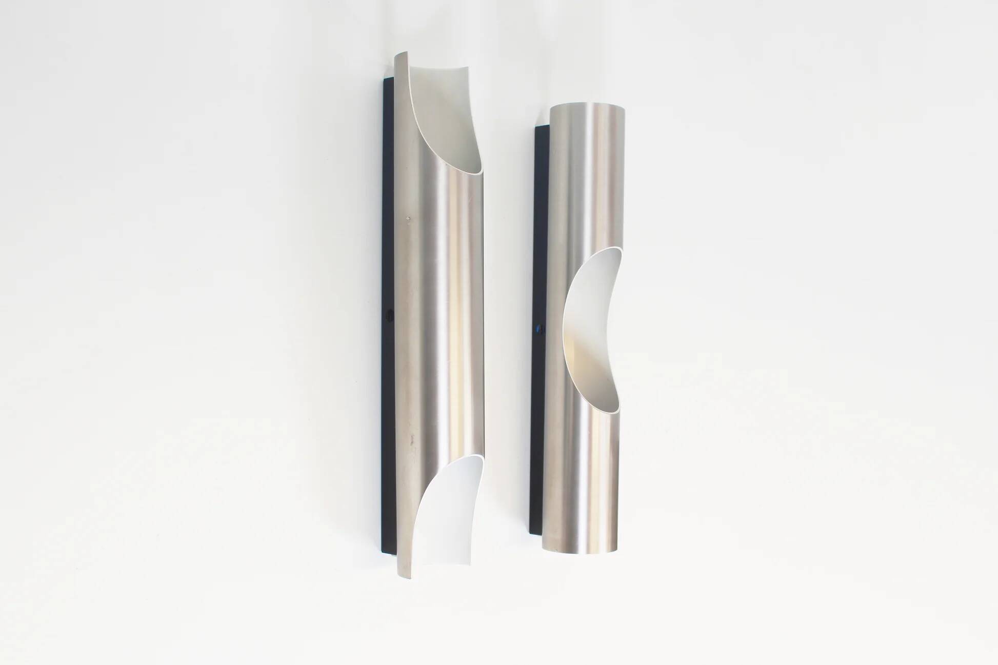 Pair of 70s 'fuga' wall lamps by raak