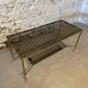 Vintage 1970s brass neoclassical style coffee table
