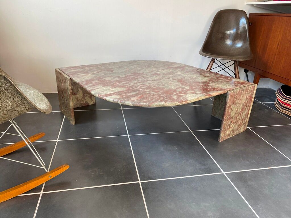 Marble table Roche Bobois, vintage 70s