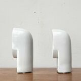 Pafo wall sconces from the Italian space age mid-century in ceramic by Ernesto Gismondi for Artemide, 1970s, set of 2.
