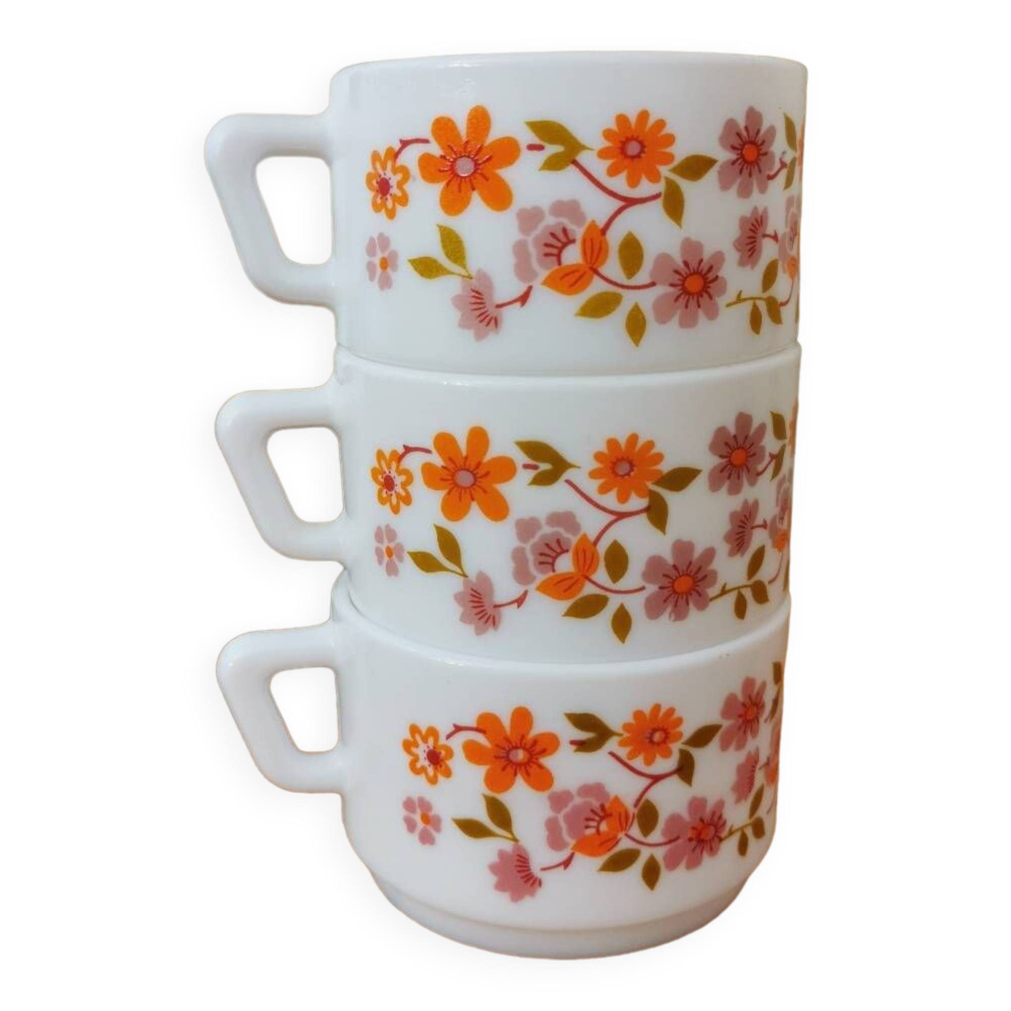 Collection ARCOPAL Mobil - 2 tasses à café vintage design rétro - Made in France - Arts de la table