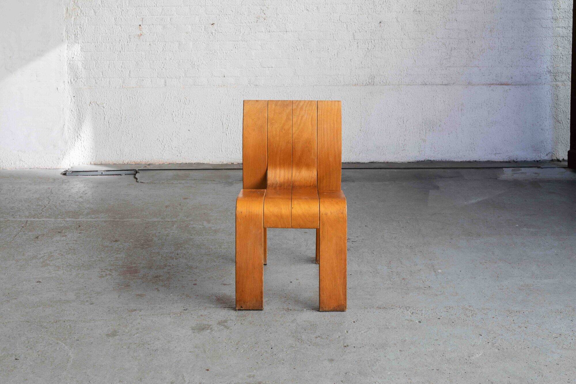 Set of 8 'Strip' dining chairs by Gijs Bakker