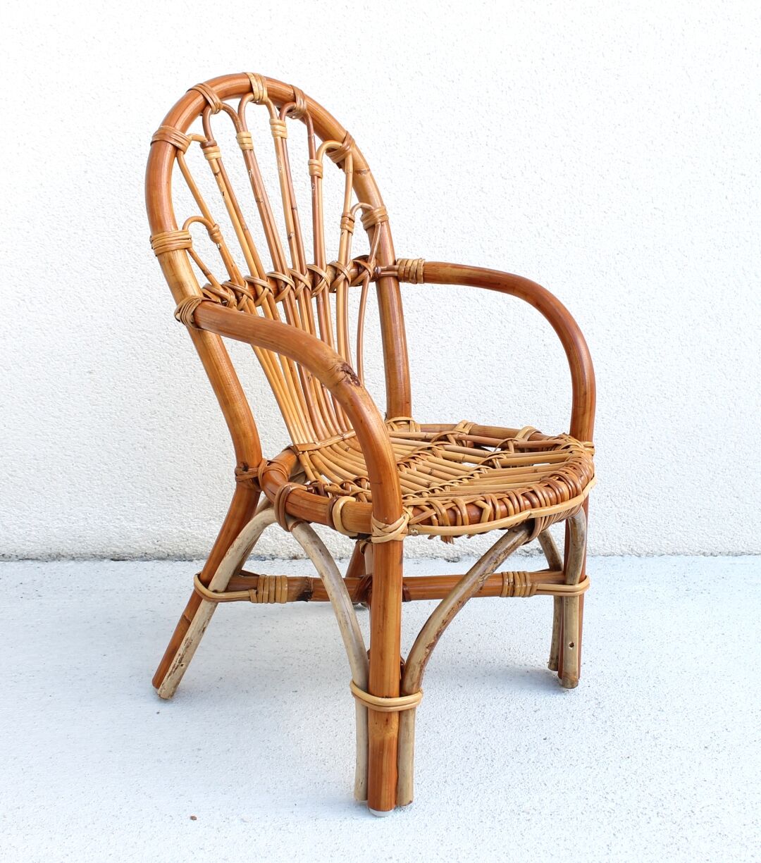 Fauteuil enfant rotin