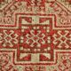 Tarecotta Red & Beige Long Wide Kilim Rug, Ethnic Patterned Rug, 141x309 Cm