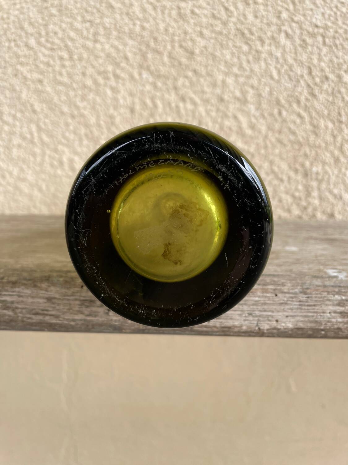 Danish green glass vase by Per Lütken for Holmegaard