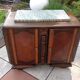 Two-door oak bedside table / 50s/60s