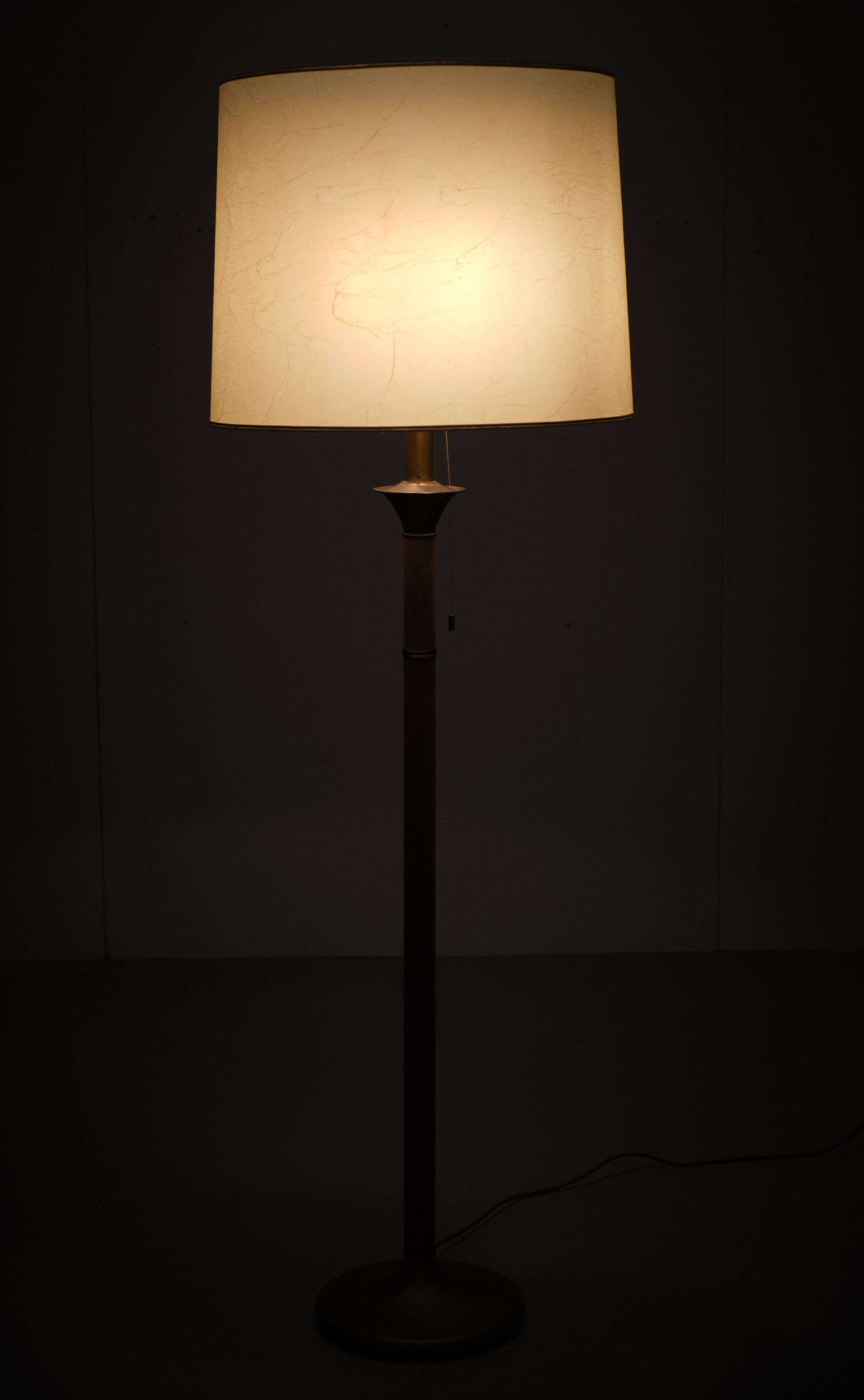 Hollywood Regency Suede Floor Lamp 1970s France