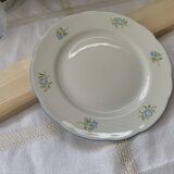 Assiette dessert fleurs bleues