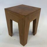 Vintage 1970s side table in minimalist wood