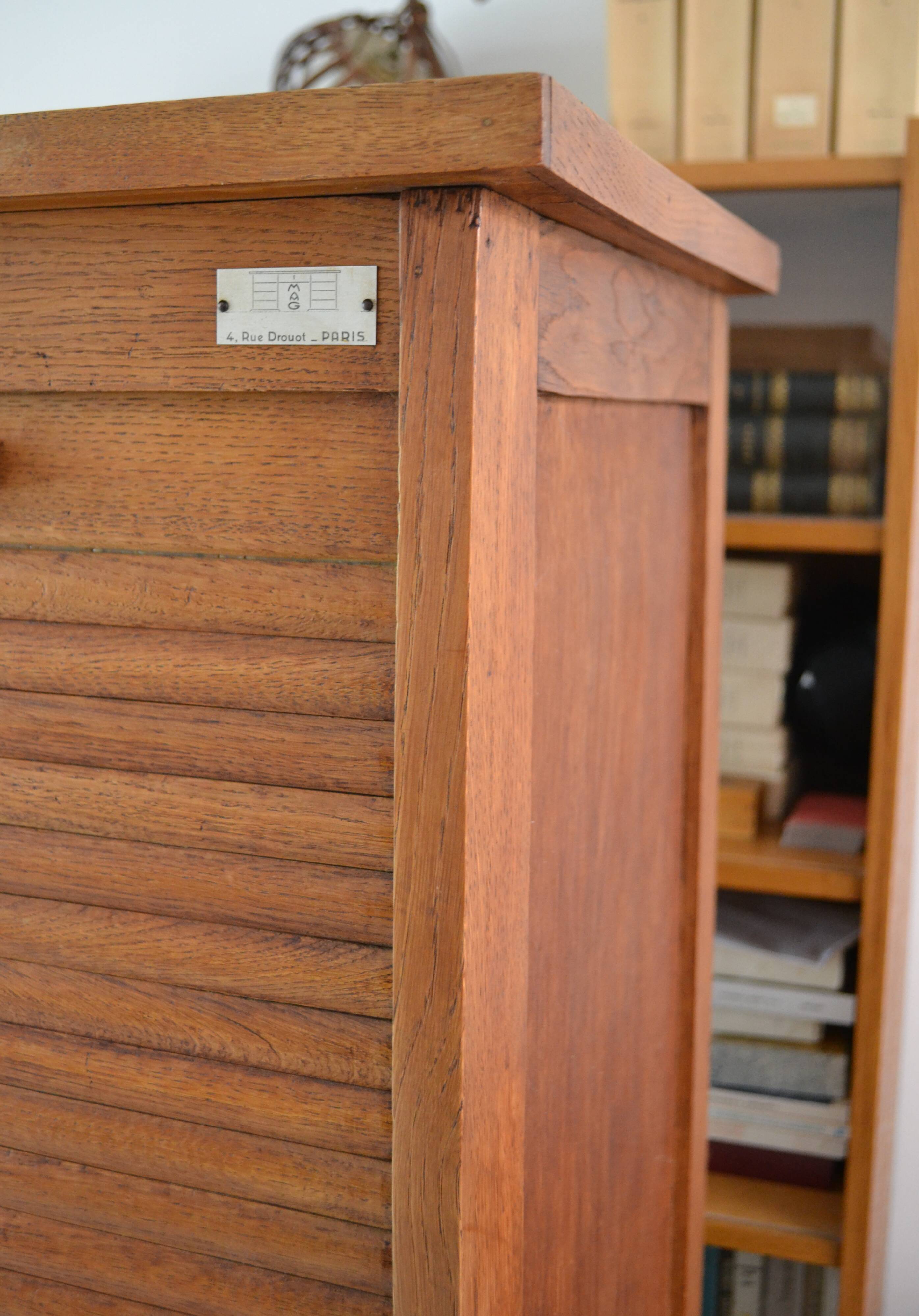 Solid oak curtain cabinet 50s 60s