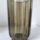 Vintage design smoked glass vase