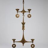 Grand Chandelier Suspended Candelabrum Brutalist Michael Harjes, 1970s