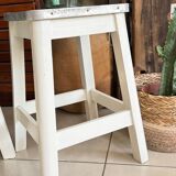 Pair of vintage wooden stools