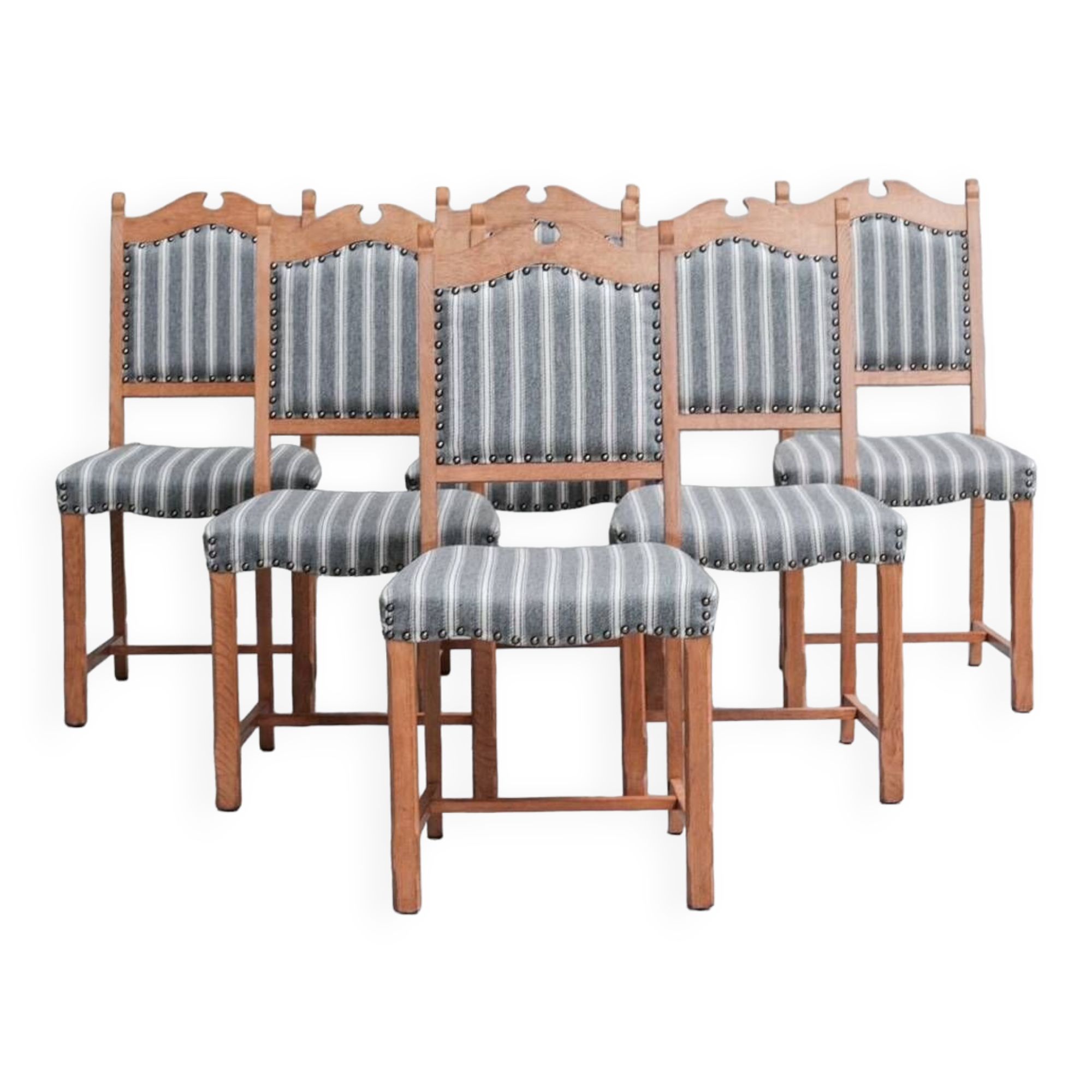 Set of Six Mid-Century Danish Oak Dining Chairs