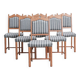 Set of Six Mid-Century Danish Oak Dining Chairs