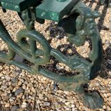 2-seat bench in wrought iron and wood