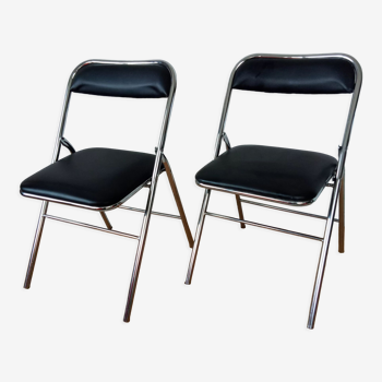 Pair of folding chairs 80s