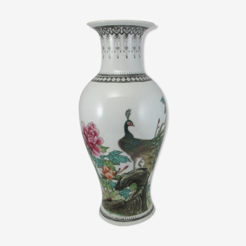 Vase en porcelaine famille rose chinois Chine