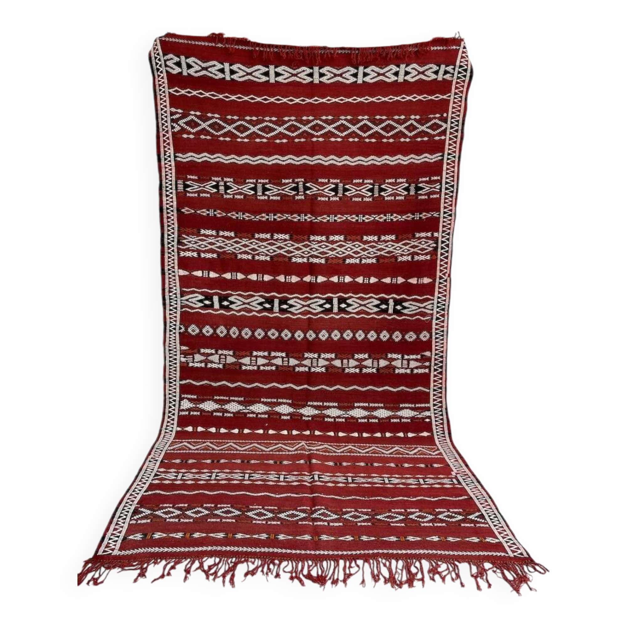 Old Zemmouri Kilim, Faltisse Berber Rug, Handmade Moroccan Carper, Home Decor