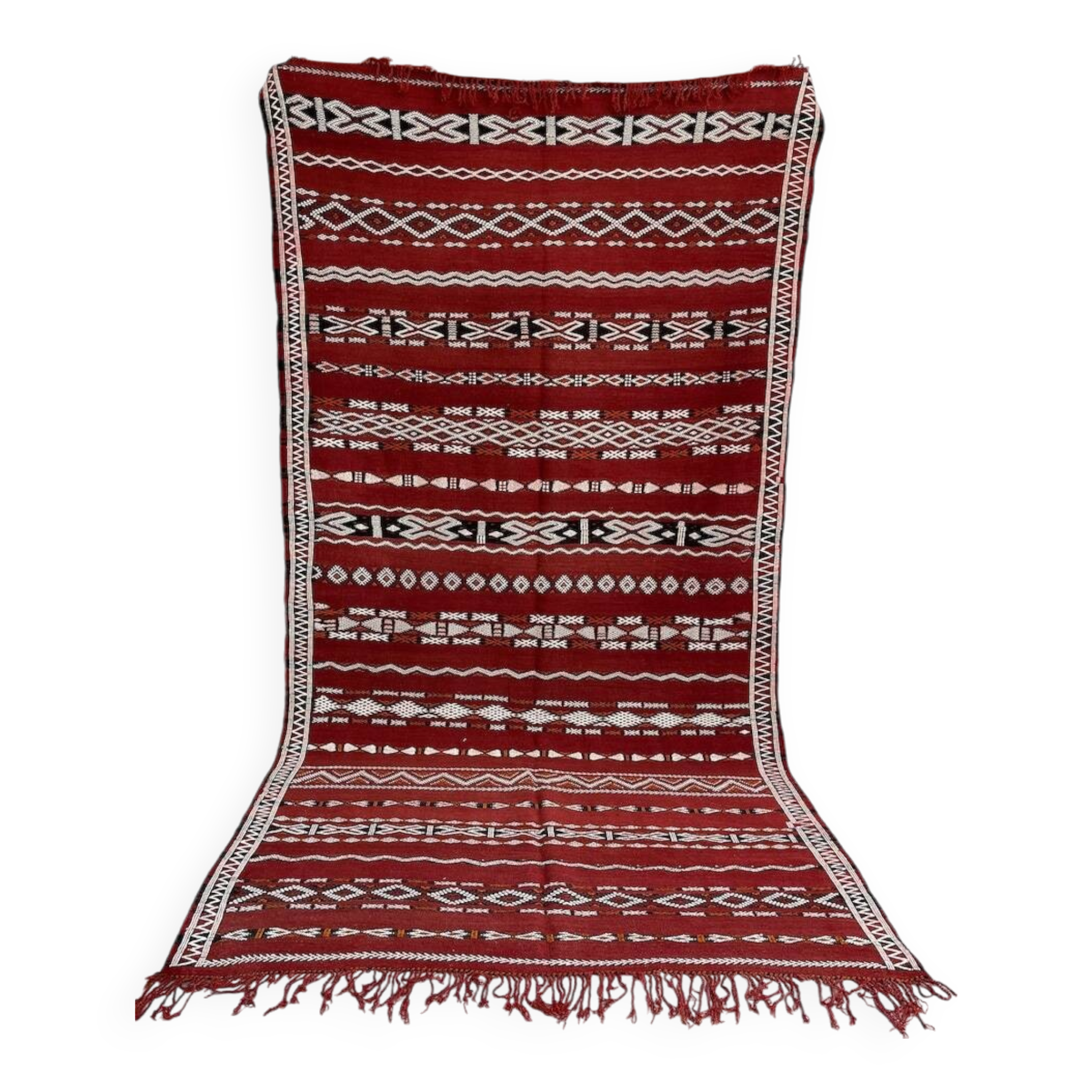 Old Zemmouri Kilim, Faltisse Berber Rug, Handmade Moroccan Carper, Home Decor