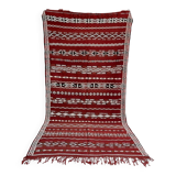 Vieux Zemmouri Kilim, Tapis berbère faltissé, Carper marocain fait à la main, Décoration intérieure