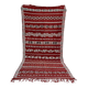 Vieux Zemmouri Kilim, Tapis berbère faltissé, Carper marocain fait à la main, Décoration intérieure