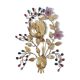 Wall light flower Hans Kogl in gold metal and pearls 70s