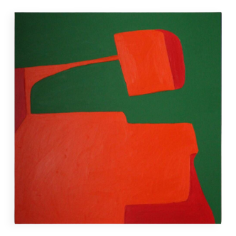 Peinture originale orange "équilibre" par Bodasca