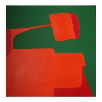 Original orange painting "balance" by Bodasca