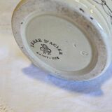 Antique iron-rich earth bottle from Saint Uze, ceramic carafe jug.