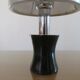 Lamp in black resin and chrome metal 70s