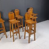 Mid century brutalist bar stools, 1960s