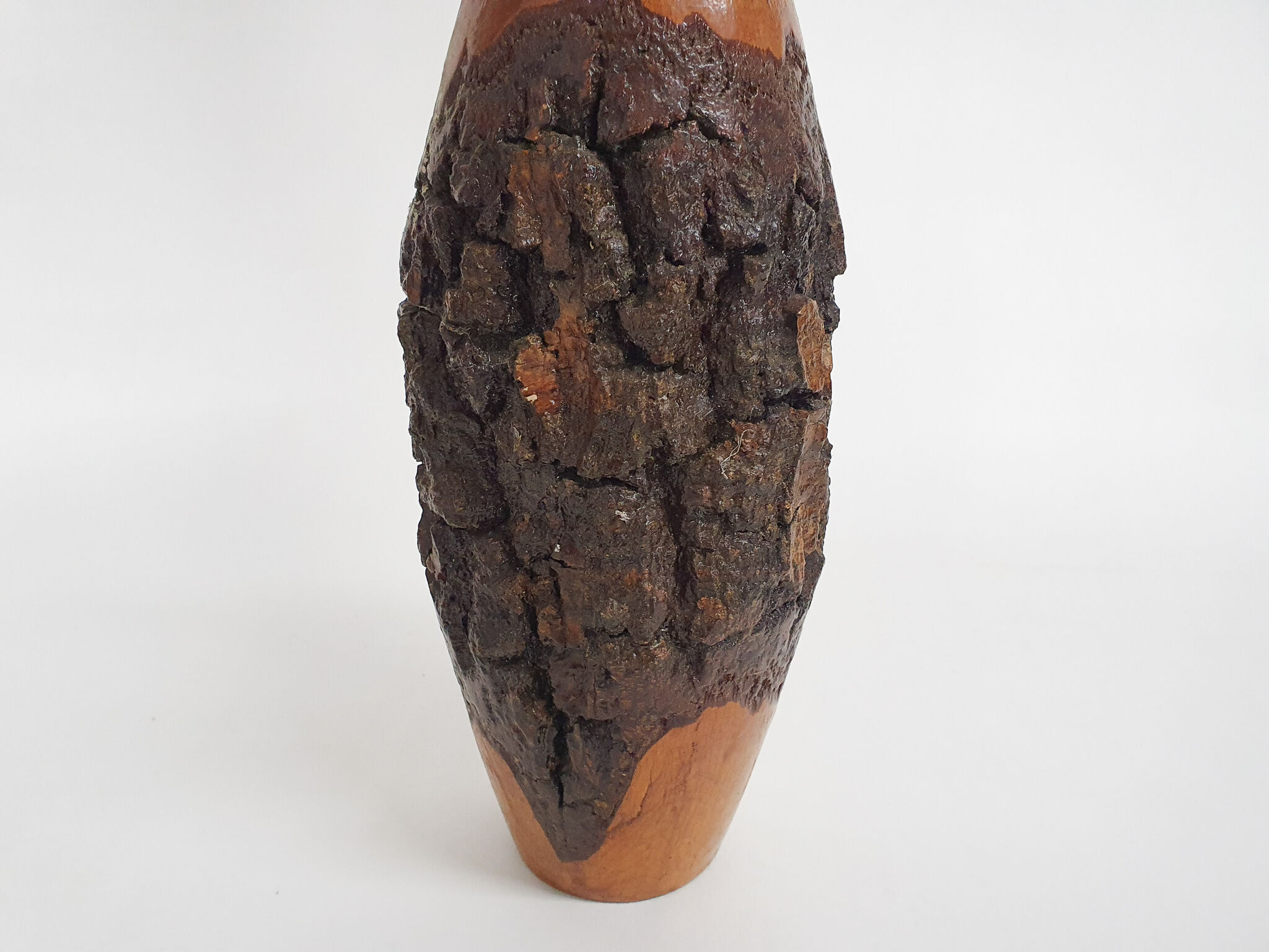 Solid wooden vase, 1970's