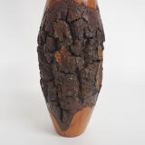 Solid wooden vase, 1970's