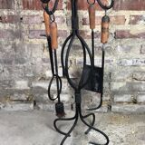 Full wrought iron fireplace servant