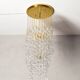 Murano glass and brass spiral chandelier, Italy, 1970s
